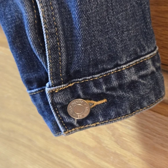 Gap Denim Jean Jacket Womens Large Medium Wash Lots Of Pockets Retro - Picture 7 of 9